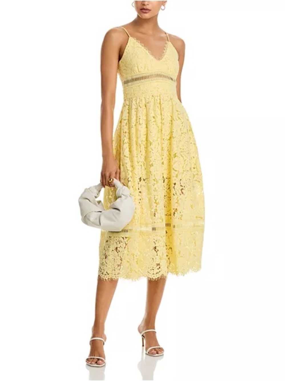 NWT Generation Love Emma Lace Midi Dress Citrine Yellow XS